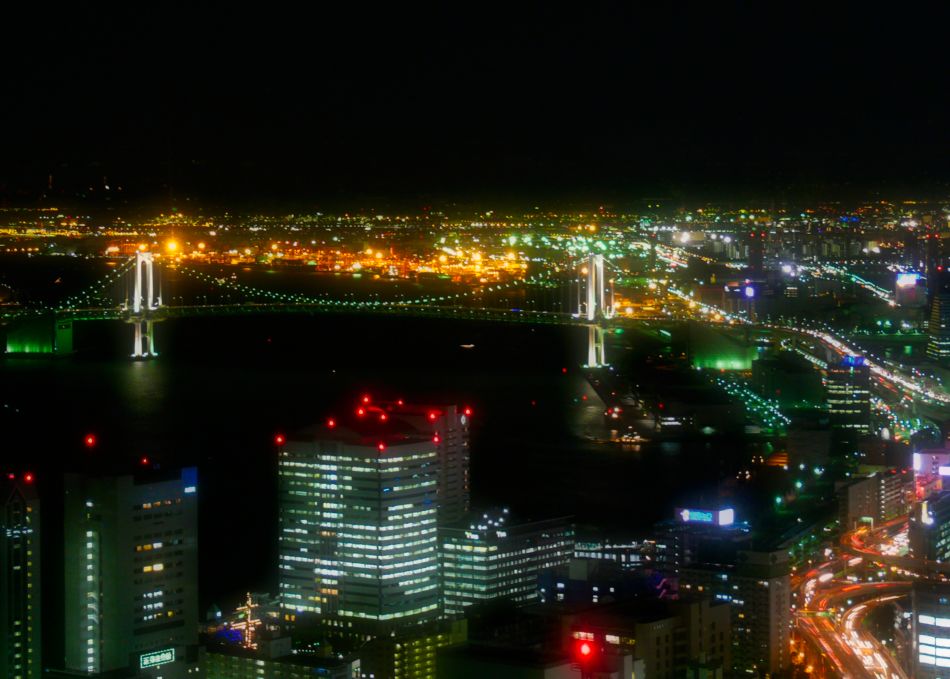 View from Caretta Shiodome at Night