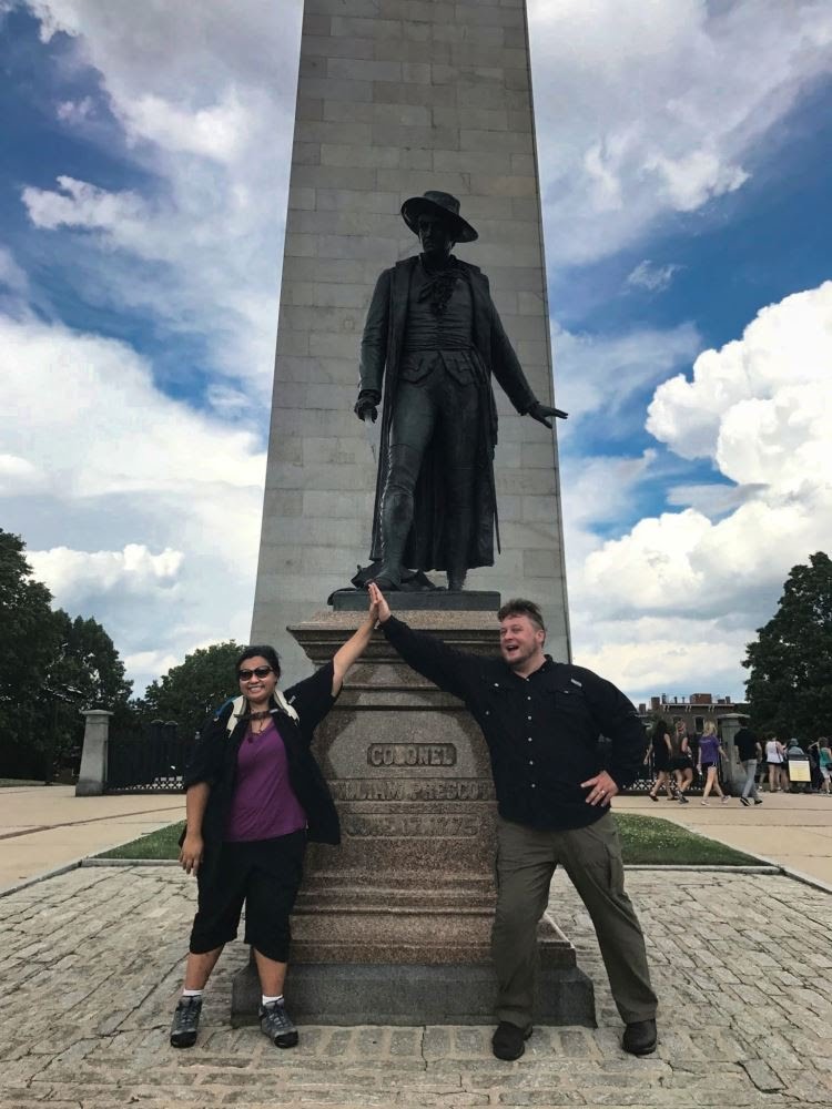 Bunker Hill Monument in Boston, Massachusetts, USA