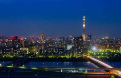 Night View of Tokyo from  Tower Hall Funabori