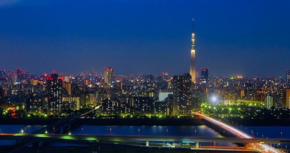 Night View of Tokyo from  Tower Hall Funabori